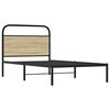 vidaXL Cadre de lit sans matelas 100x190 cm chêne sonoma