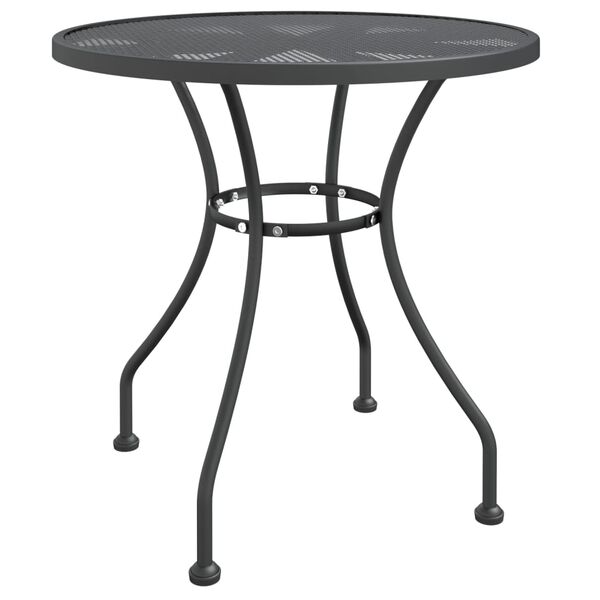 vidaXL Ensemble &agrave; manger de jardin 3 pcs Maille M&eacute;tal Anthracite