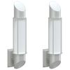 vidaXL Appliques murales d'ext&eacute;rieur 2pcs argent&eacute; acier inoxydable