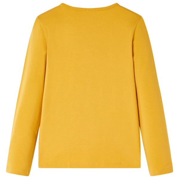 T-shirt enfants &agrave; manches longues ocre fonc&eacute; 104