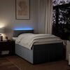 vidaXL Sommier &agrave; lattes de lit et matelas gris clair 120x190 cm tissu