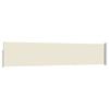 vidaXL Auvent lat&eacute;ral r&eacute;tractable de patio 100x500 cm Cr&egrave;me