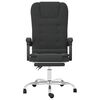 vidaXL Fauteuil de massage inclinable de bureau Noir Similicuir