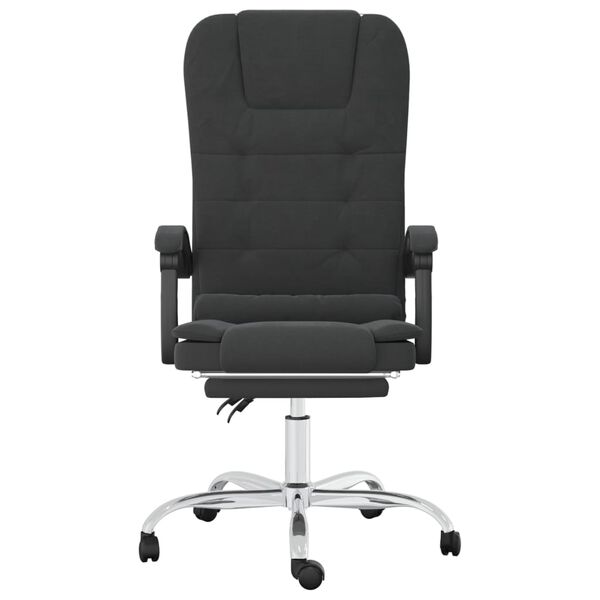 vidaXL Fauteuil de massage inclinable de bureau Noir Similicuir