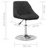 vidaXL Tabouret de bar Noir Velours
