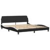 vidaXL Cadre de lit sans matelas Hvar noir et blanc 180x200 cm similicuir