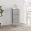 vidaXL Buffet Sonoma gris 34,5x34x90 cm Bois d'ing&eacute;nierie
