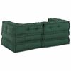vidaXL Canapé modulaire 2 pcs Vert 140 x 70 x 56 cm tissu