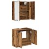 vidaXL Ensemble de Meubles de Salle de Bain avec &eacute;tag&egrave;re Bois Ancien
