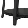 vidaXL Ensemble de tables d'appoint avec &eacute;tag&egrave;re 2 pcs Ch&ecirc;ne noir
