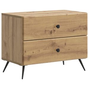 vidaXL Cabinet de chevet Ch&ecirc;ne artisanal 62 x 34,5 x 47,5 cm