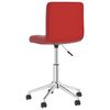 vidaXL Chaise de bureau pivotante Rouge bordeaux Similicuir