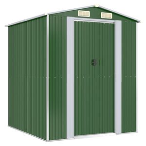 vidaXL Abri de jardin Vert 192x191x223 cm M&eacute;tal galvanis&eacute;