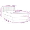 vidaXL Sommier &agrave; lattes de lit et matelas gris clair 80x220 cm velours