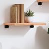 vidaXL &Eacute;tag&egrave;re murale marron clair 40x20x4 cm bois ch&ecirc;ne massif trait&eacute;