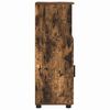 vidaXL Cabinet de salle de bain avec porte Ch&ecirc;ne fum&eacute; 30 x 35 x 95 cm