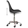 vidaXL Chaises &agrave; manger lot de 6 noir similicuir