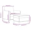 vidaXL Fauteuil avec repose-pied Rose 60 cm Velours