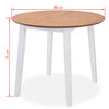 vidaXL Ensemble de salle à manger 3 pcs MDF et hévéa Blanc
