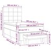 vidaXL Sommier &agrave; lattes de lit avec matelas Marron fonc&eacute; 100x200 cm