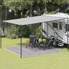 vidaXL Tapis de tente anthracite et blanc 400x400 cm PEHD