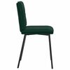 vidaXL Chaises &agrave; manger lot de 4 Vert fonc&eacute; Velours