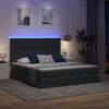 vidaXL Lit avec rangement et LED Gris fonc&eacute; 180 x 200 cm Velours