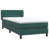 vidaXL Sommier &agrave; lattes de lit et matelas vert fonc&eacute; 80x210 cm velours