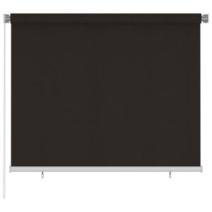 vidaXL Store roulant d'ext&eacute;rieur 185 (l) x 140 (H) cm marron HDPE