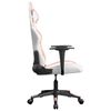 vidaXL Chaise de jeu de massage Blanc et rose Similicuir