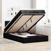 vidaXL Lit ottoman avec matelas et LED noir 120x190 cm tissu