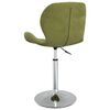 vidaXL Chaise pivotante de salle &agrave; manger Vert clair Velours