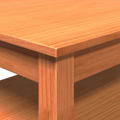vidaXL Table basse cire marron 80x50x40 cm bois massif de pin
