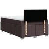 vidaXL Sommier &agrave; lattes de lit et matelas marron fonc&eacute; 120x190cm tissu