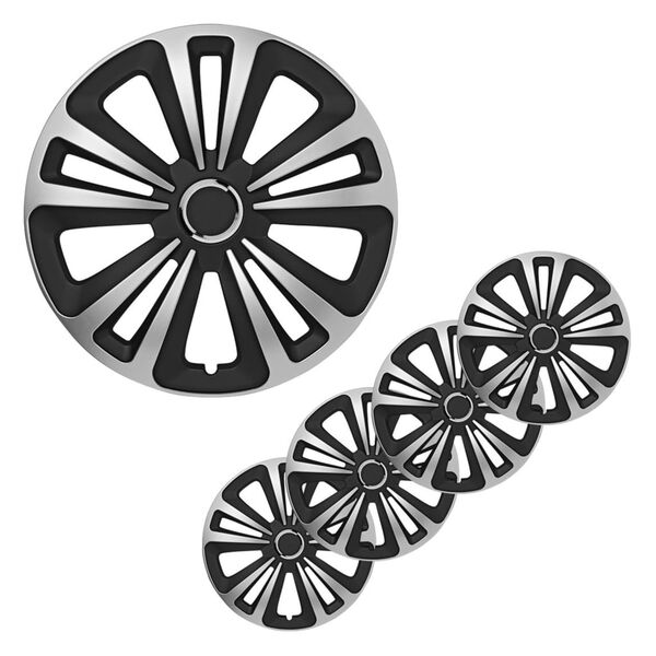 ProPlus Enjoliveurs Terra Argent&eacute; et noir 13" 4 pcs