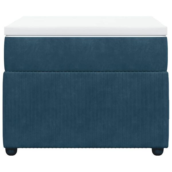 vidaXL Sommier &agrave; lattes de lit avec matelas Bleu fonc&eacute; 90x190 cm