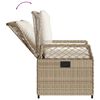 vidaXL Ensemble &agrave; manger de jardin et coussins 7 pcs beige poly rotin