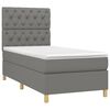 vidaXL Sommier &agrave; lattes de lit et matelas et LED Gris fonc&eacute; 80x200cm