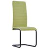 vidaXL Chaises à manger cantilever lot de 4 vert tissu