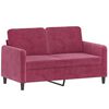 vidaXL Ensemble de canap&eacute;s 2 pcs rouge bordeaux velours