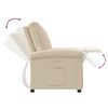 vidaXL Fauteuil inclinable Cr&egrave;me Tissu
