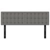 vidaXL T&ecirc;tes de lit 2 pcs gris fonc&eacute; 72x5x78/88 cm tissu