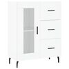 vidaXL Buffet haut Blanc 69,5x34x180 cm Bois d'ing&eacute;nierie