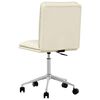 vidaXL Chaises &agrave; manger lot de 4 cr&egrave;me similicuir