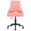 vidaXL Chaises pivotantes &agrave; manger lot de 2 Rose Velours