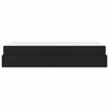 vidaXL Cadre de lit avec matelas avec matelas 2 pcs Noir PVC