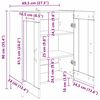 vidaXL Buffet Ch&ecirc;ne noir 69,5 x 34 x 90 cm Bois d'ing&eacute;nierie