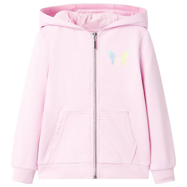 Sweat &agrave; capuche pour enfants rose clair 104