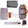 vidaXL Tente de cabine familiale 6 personnes gris orange imperm&eacute;able