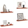 vidaXL &Eacute;tag&egrave;re Murale 4 pcs Rouge 40 x 9 x 3 cm Bois d'ing&eacute;nierie